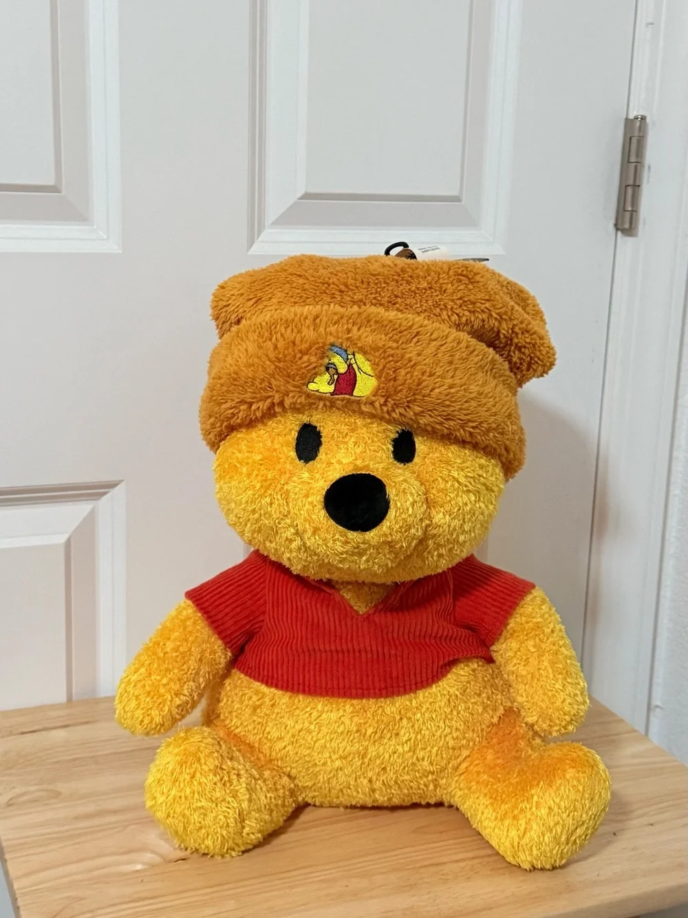 Disney Plush Winnie the Pooh Fuzzy Hat in Yellow
